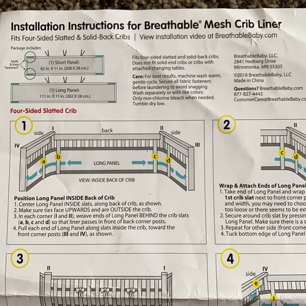 Breathable Mesh Crib Liner - Picture 2 of 2